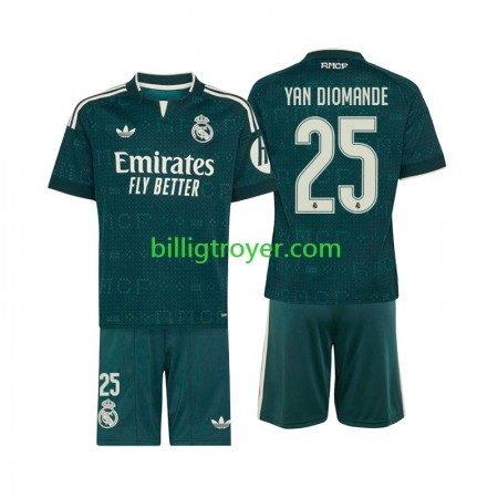 Billige Fotballdrakter Real Madrid Yan Diomande 25 Barn Bortedraktsett 2026/27 Kortermet